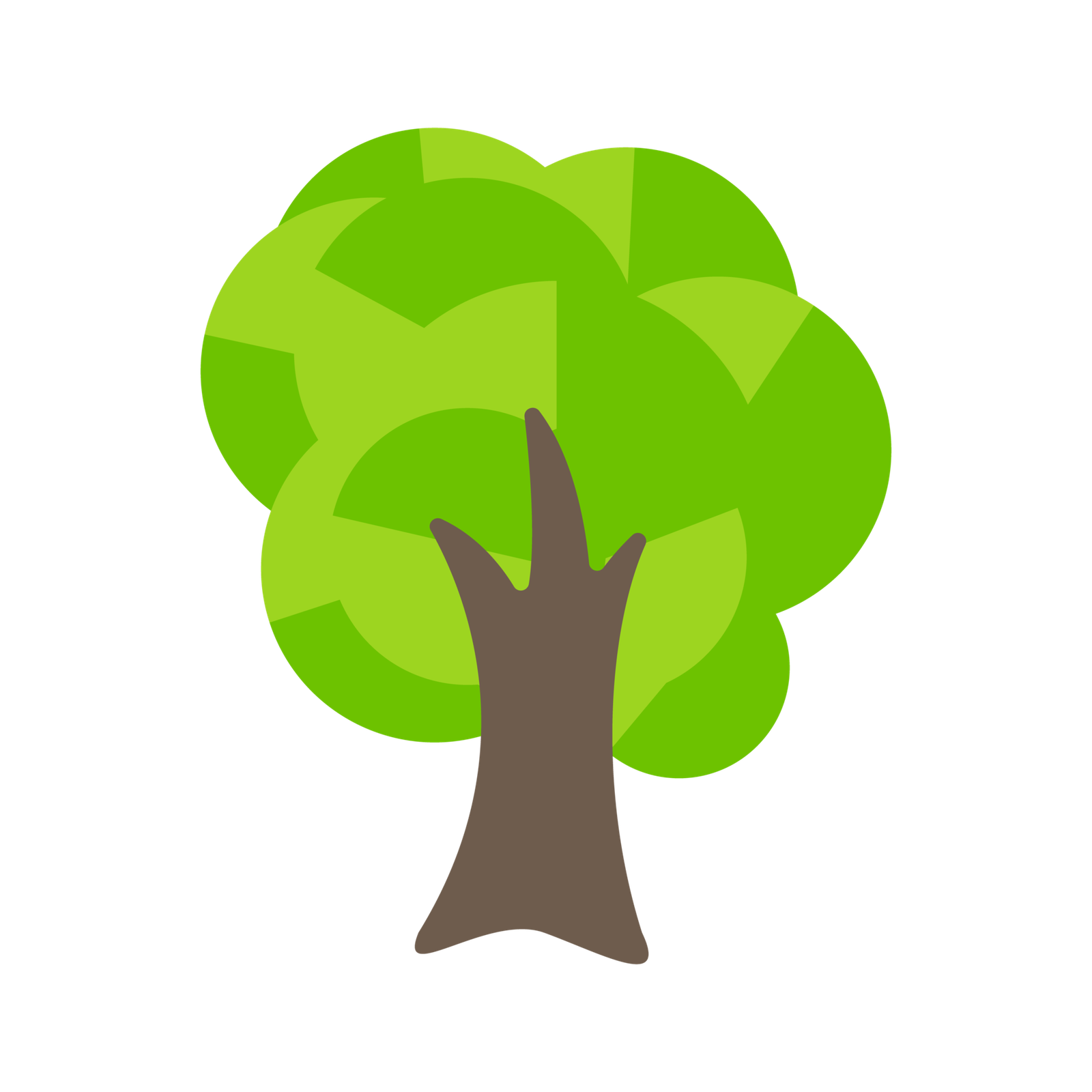 tree icon simple flat green tree design economical paper usage ideas to reduce cutting down trees png.png